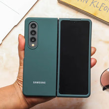 Load image into Gallery viewer, Samsung Galaxy Z Fold 3 / 4 Silicon Case Liquid Silicon Inner Fabric