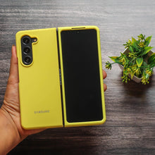 Load image into Gallery viewer, Samsung Galaxy Z Fold 3 / 4 Silicon Case Liquid Silicon Inner Fabric