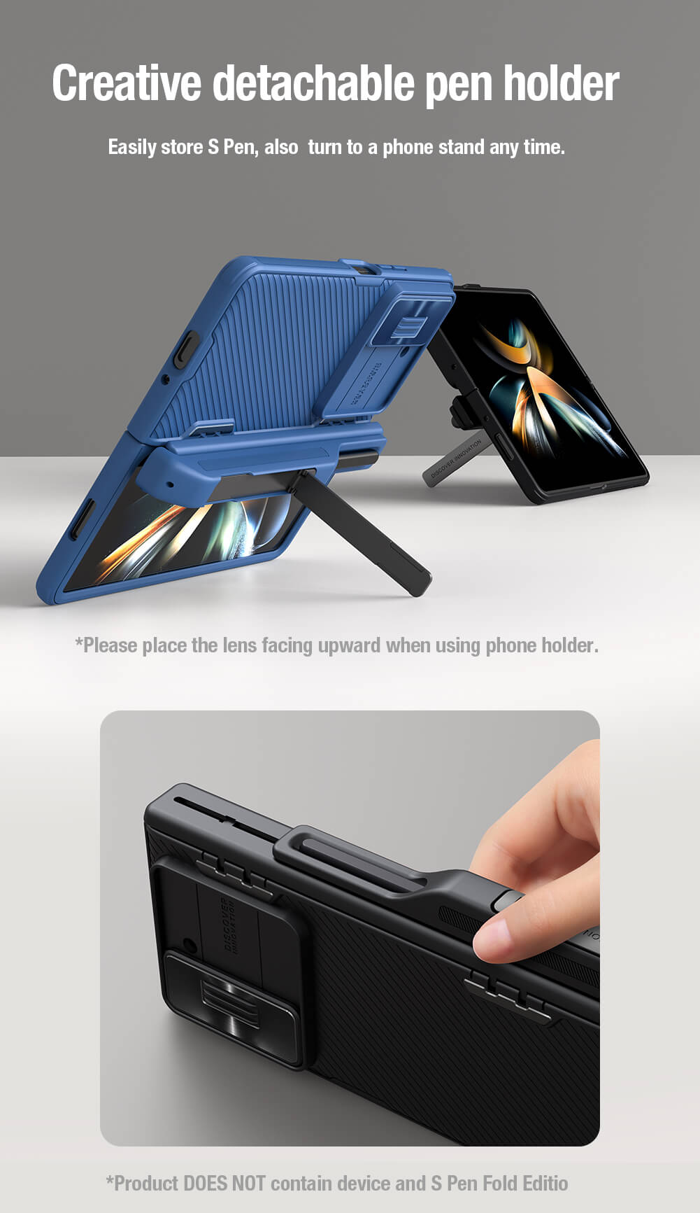 Nillkin Camshield Fold Pen holder Version Camera protective cover case for Samsung Galaxy Z Fold5