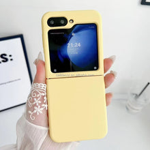Load image into Gallery viewer, Samsung Galaxy Samsung Galaxy Z Flip  5 &amp; 6 Silicon Case Liquid Silicon Inner Fabric
