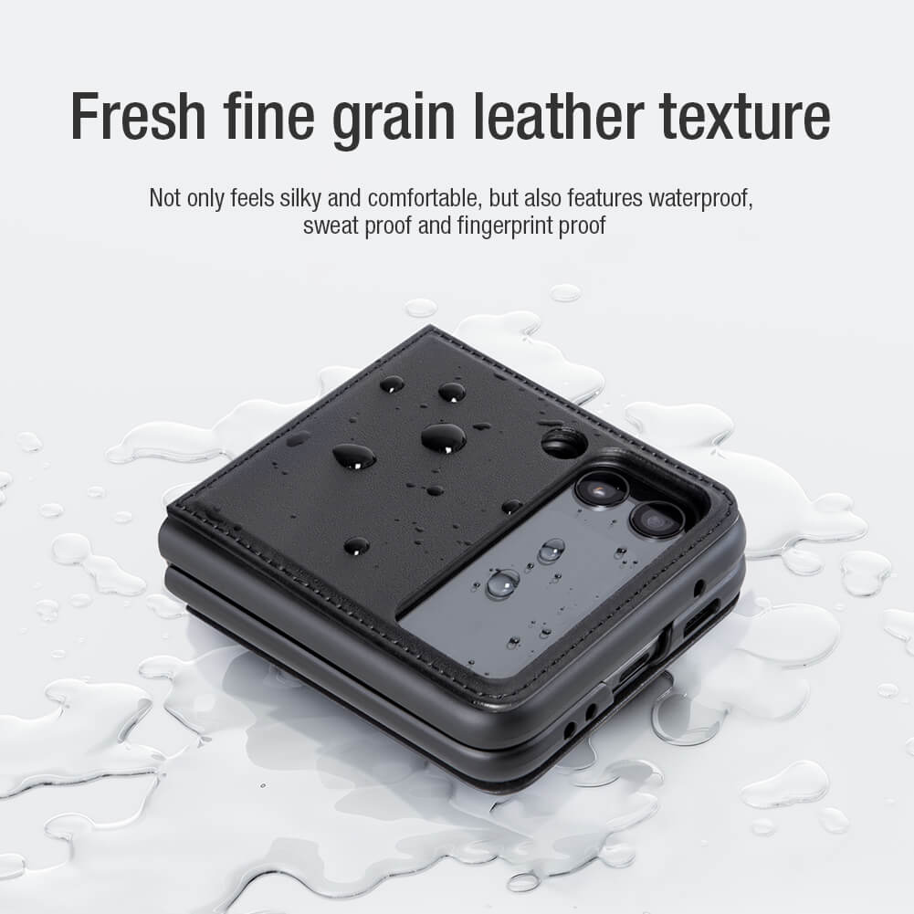 Nillkin Qin Vegan leather case for Samsung Galaxy Z Flip5 (Z Flip 5), W24 Flip