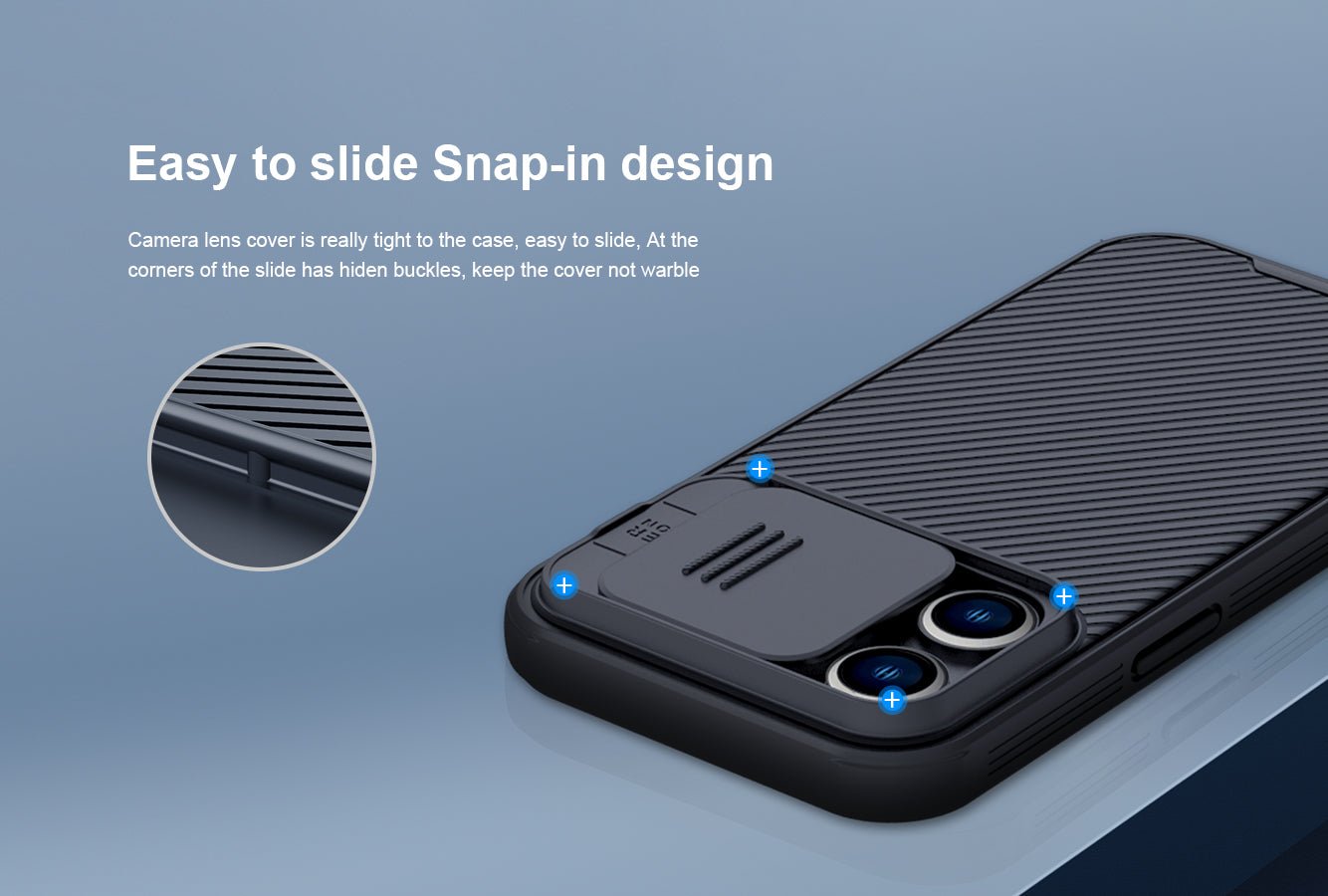 Nillkin Classic Series Camshield Case for iPhone 15