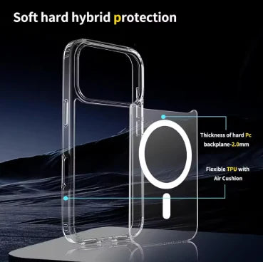 Anti-Yellow iPhone Series MagSafe Transparent Hard PC Back Case – Lifetime Guarantee