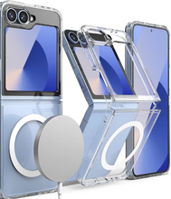 Load image into Gallery viewer, Crystal Clear Protection Case with Lifetime Anti-Yellow Guarantee for Samsung Galaxy Z Flip 5
