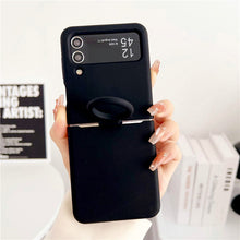 Load image into Gallery viewer, Silicone Ring Grip Case for Samsung Galaxy Z Flip 3 – Soft, Stylish &amp; Protective Cover
