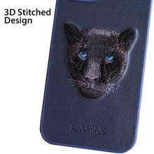 Load image into Gallery viewer, Luxury Panther Embroidered Leather Case for iPhone 13 Pro
