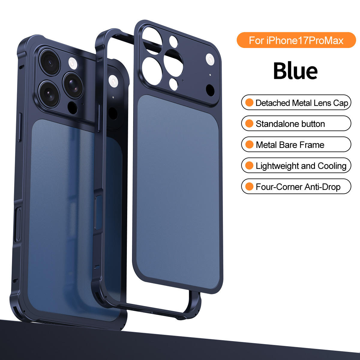 Premium Metallic Armor Converter Case for iPhone 17 Pro