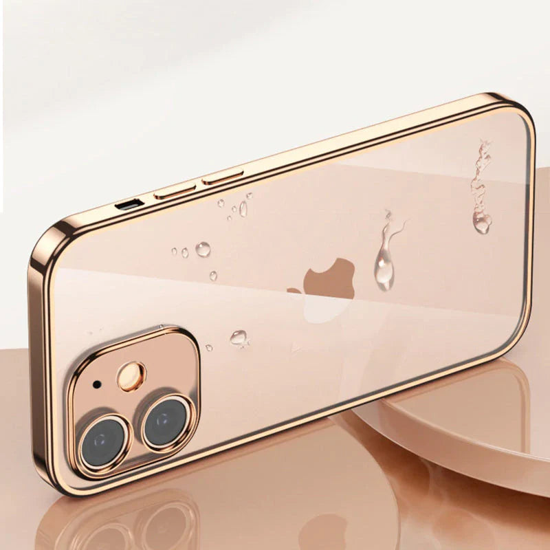 Electroplating Silicone Transparent Glitter Case For Apple iPhones