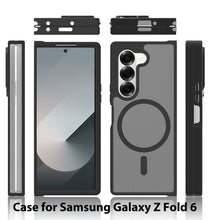Load image into Gallery viewer, Luxury Translucent Mobile Phone Case with Magnetic Ring Skin Feeling for Samsung Galaxy Z Fold 5 Case
