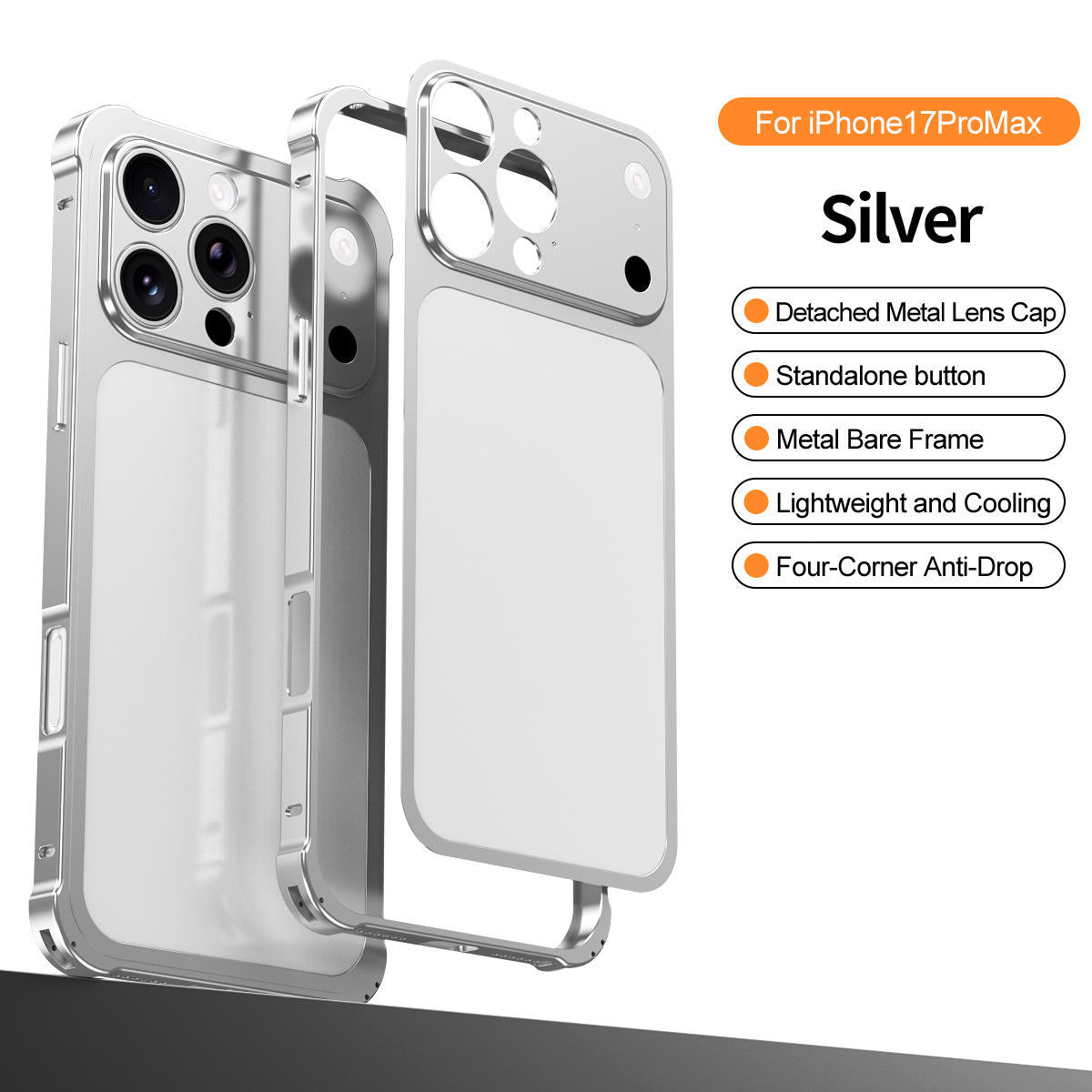 Premium Metallic Armor Converter Case for iPhone 17 Pro