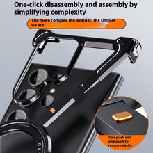 Load image into Gallery viewer, Frameless Aluminum Alloy Metal Bumper Phone Case with Magnetic Ring For Samsung Galaxy S24 Ultra &amp; S25 Ultra
